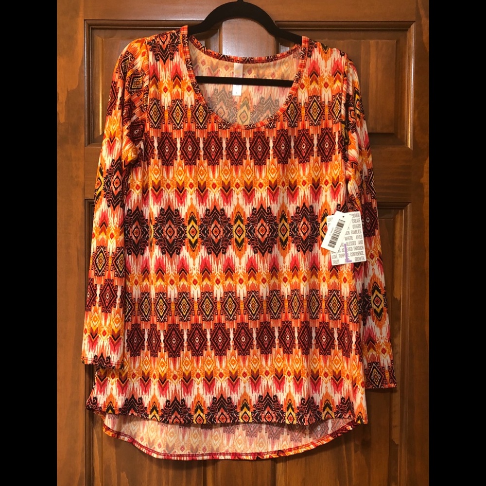 NWT LuLaRoe Lynnae Tunic- Orange Blaze